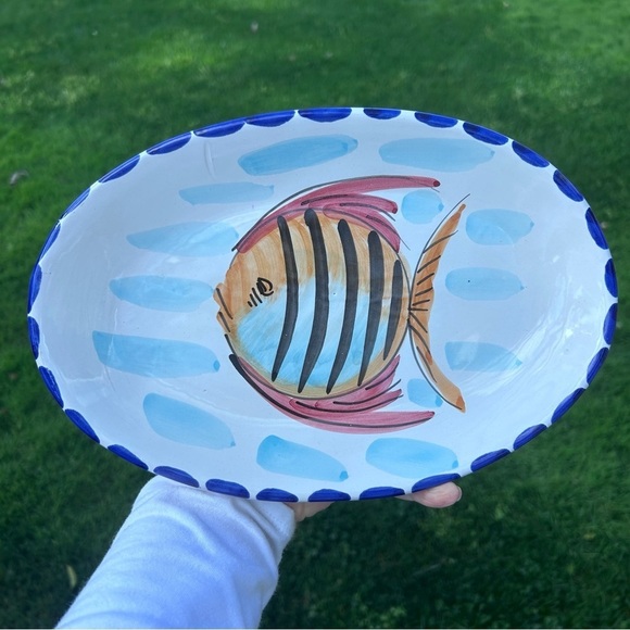 Vietri Hand Painted Fish Platter | 10 1/2" Long | Made in Italy - Picture 1 of 8